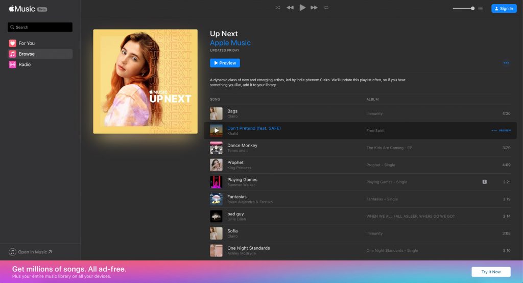 Playlist in Apple Music Web, Everything Smart, Fabian Geissler