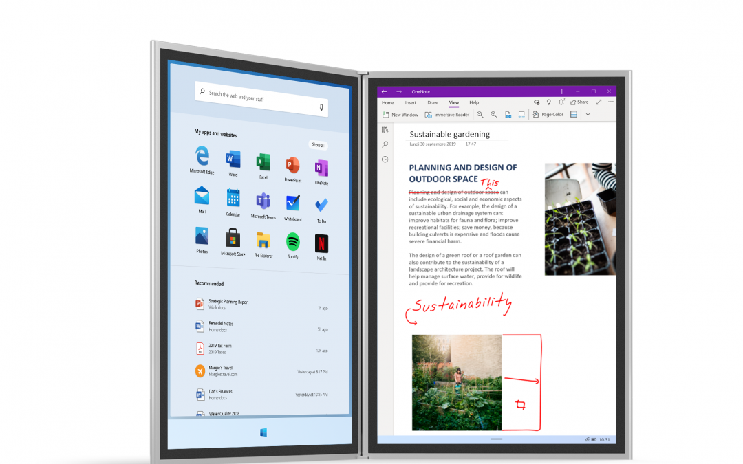 Windows 10X vorgestellt: Betriebssystem für Geräte mit zwei Bildschirmen